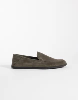 Mango 100% suede loafers in brown